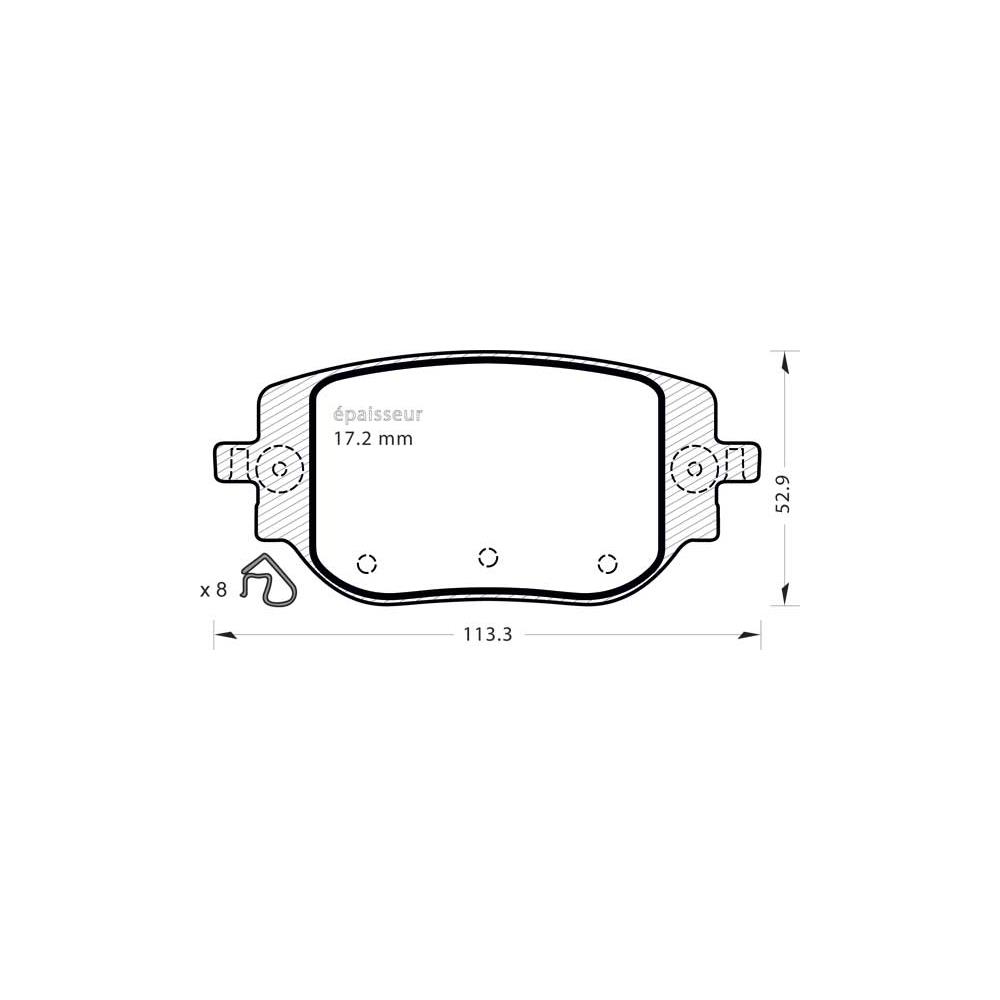 Brake Pad Set, disc brake (1410)