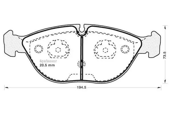 Brake Pad Set, disc brake (606)