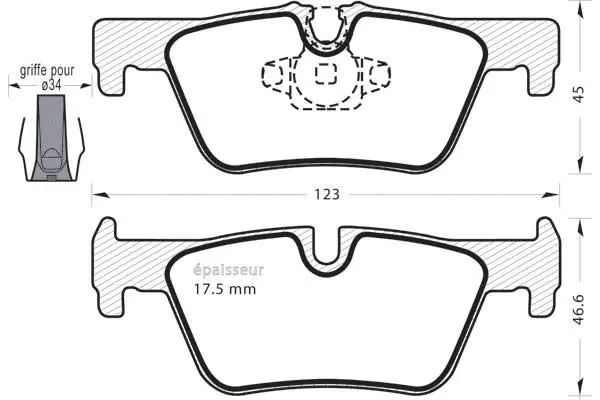 Brake Pad Set, disc brake (1084)
