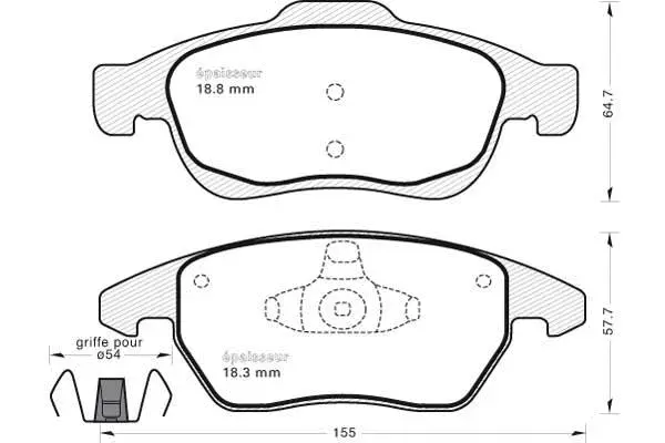 Brake Pad Set, disc brake (868)