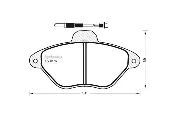 Brake Pad Set, disc brake (332)