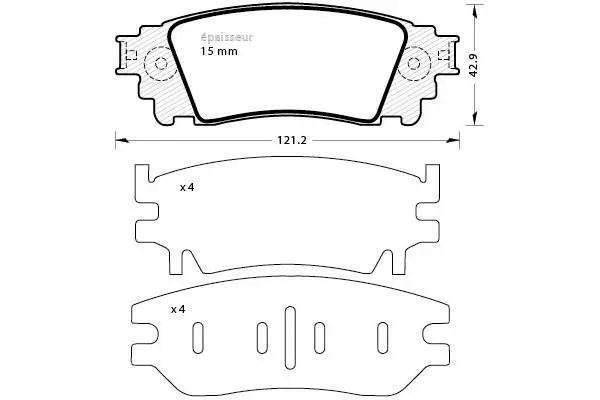 Brake Pad Set, disc brake (1345)