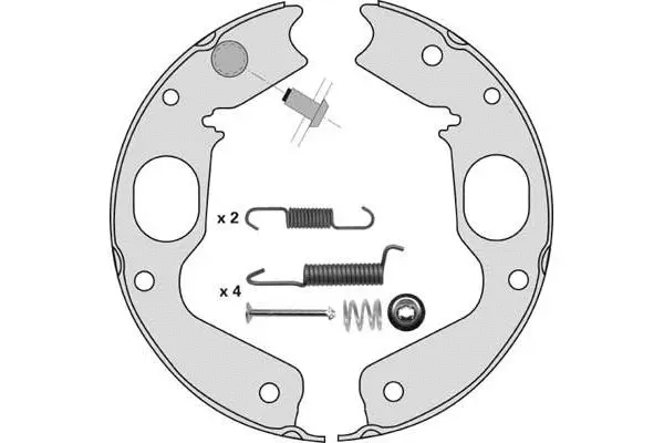 Brake Shoe Set, parking brake (M808R)