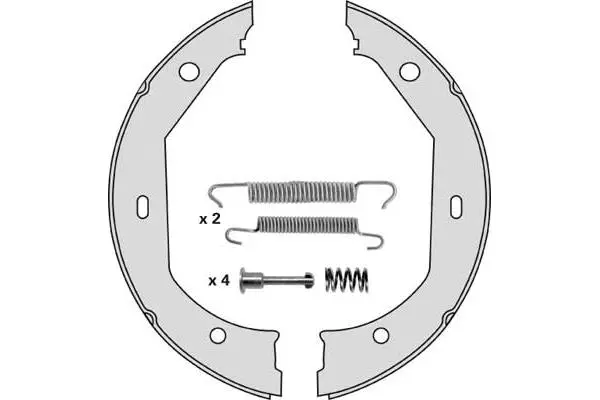 Brake Shoe Set, parking brake (M773R)