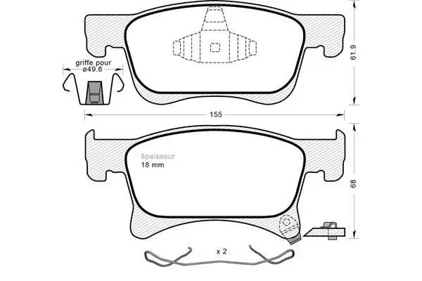 Brake Pad Set, disc brake (1197)