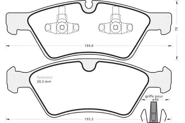 Brake Pad Set, disc brake (825)