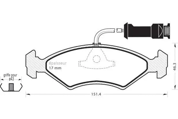 Brake Pad Set, disc brake (157)