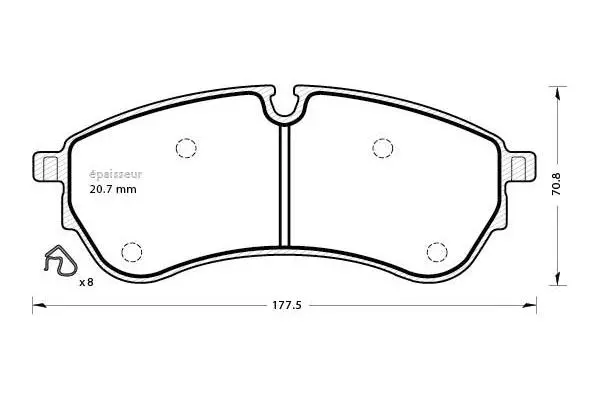 Brake Pad Set, disc brake (1288)