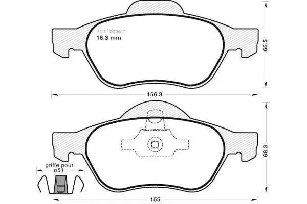 Brake Pad Set, disc brake (690)