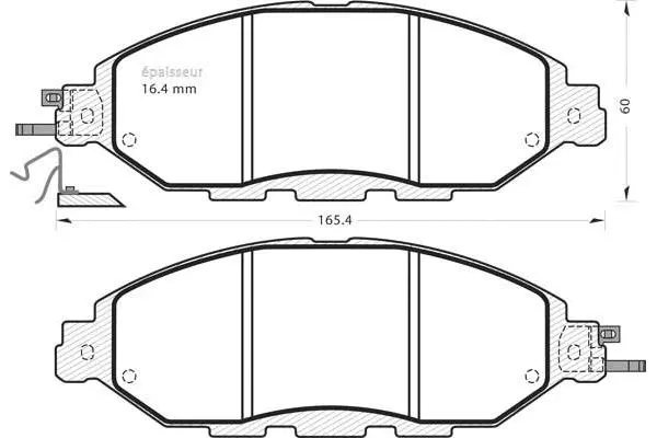 Brake Pad Set, disc brake (1368)