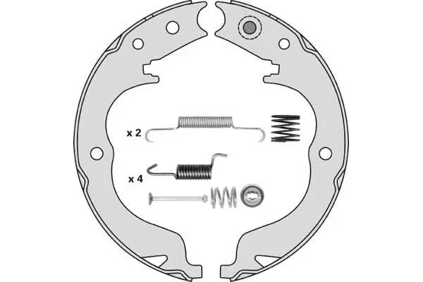 Brake Shoe Set, parking brake (M907R)