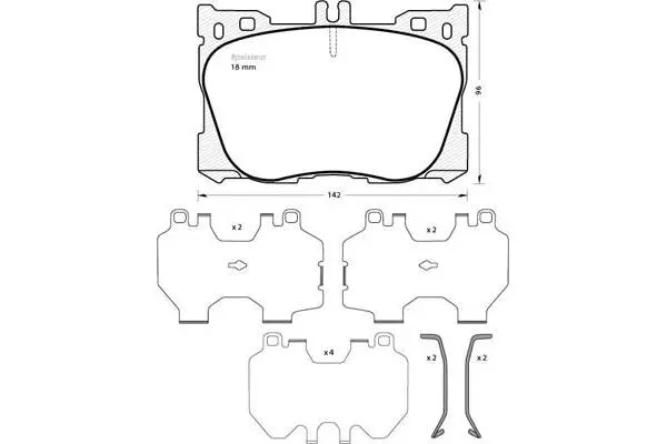 Brake Pad Set, disc brake (1283)