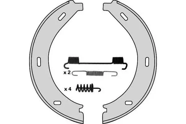 Brake Shoe Set, parking brake (M775R)