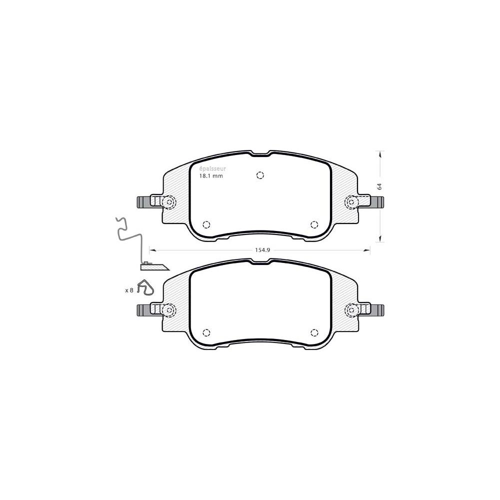 Brake Pad Set, disc brake (1423)