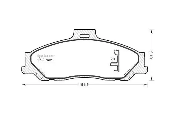 Brake Pad Set, disc brake (1039)