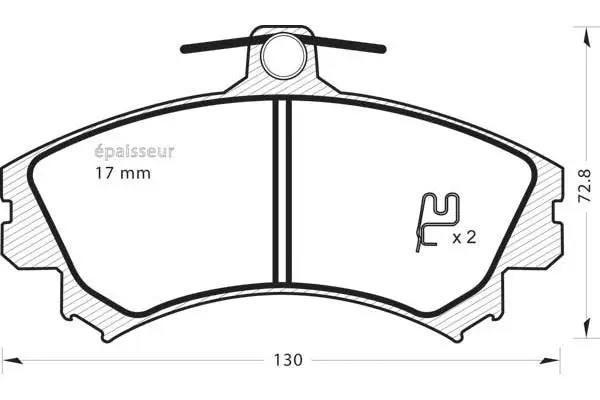 Brake Pad Set, disc brake (875)