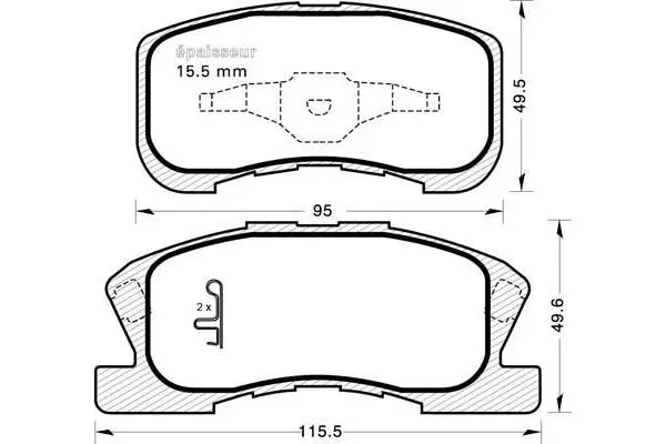 Brake Pad Set, disc brake (625)
