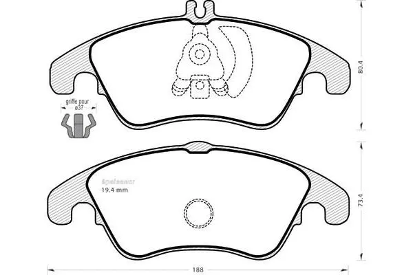 Brake Pad Set, disc brake (913)