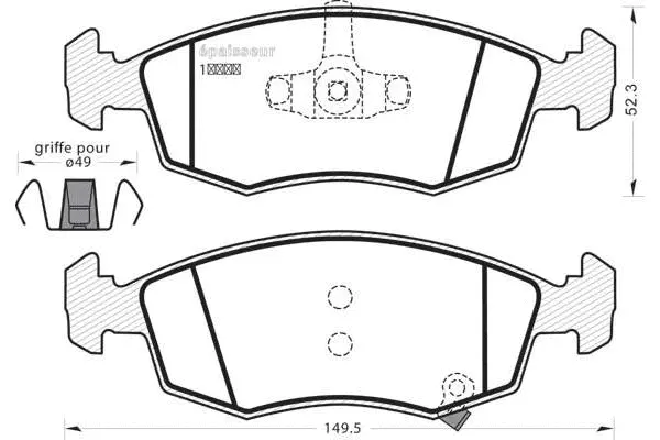 Brake Pad Set, disc brake (1070)