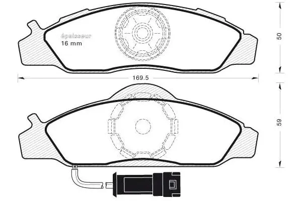 Brake Pad Set, disc brake (516)