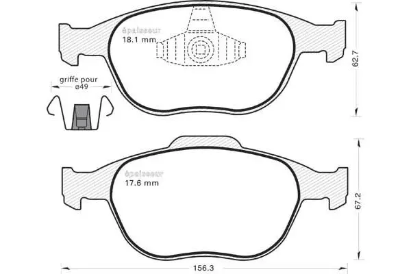 Brake Pad Set, disc brake (695)