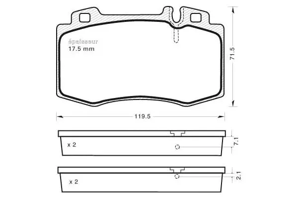 Brake Pad Set, disc brake (788)