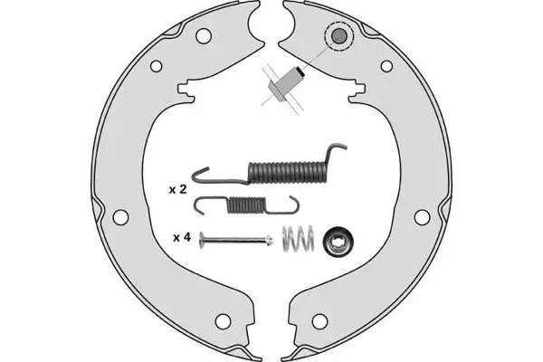Brake Shoe Set, parking brake (M904R)