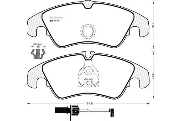 Brake Pad Set, disc brake (951)