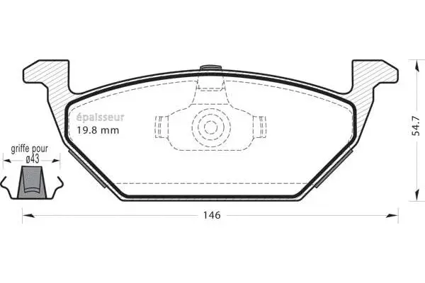 Brake Pad Set, disc brake (407)