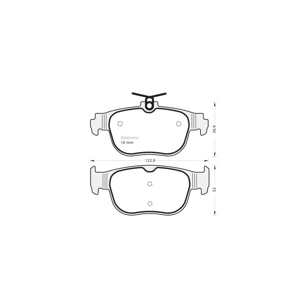 Brake Pad Set, disc brake (1394)