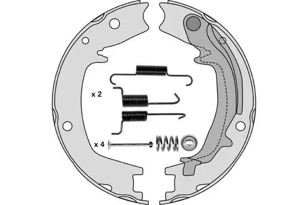 Brake Shoe Set, parking brake (M857R)