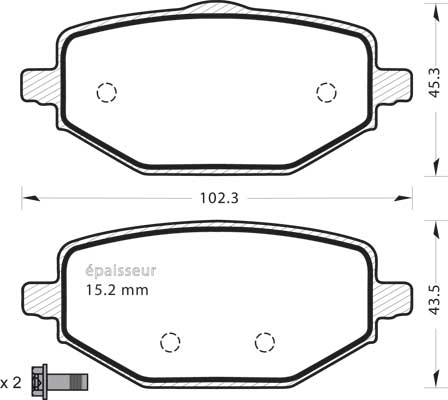 Brake Pad Set, disc brake (1390)