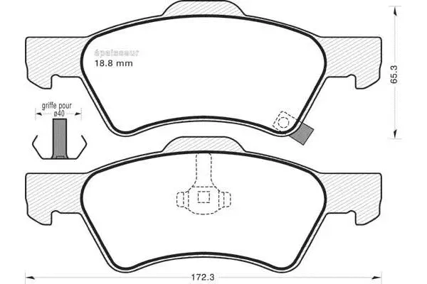Brake Pad Set, disc brake (654)