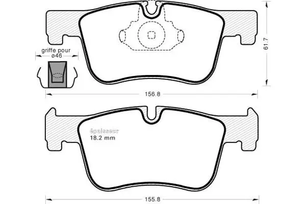 Brake Pad Set, disc brake (1086)