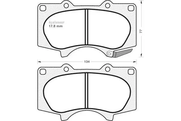 Brake Pad Set, disc brake (787)