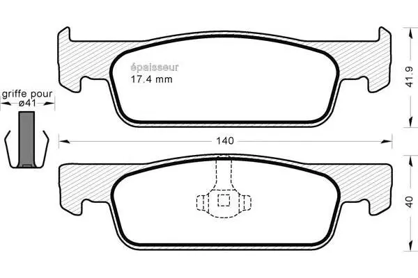 Brake Pad Set, disc brake (1245)