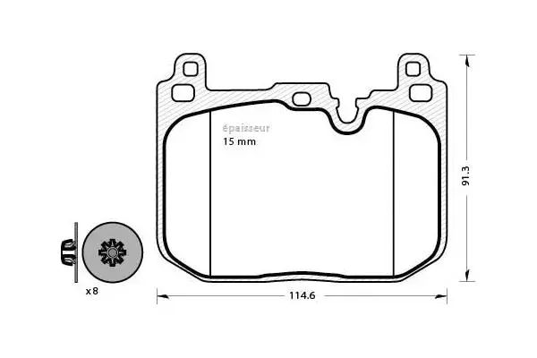 Brake Pad Set, disc brake (1279)