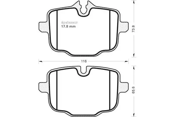 Brake Pad Set, disc brake (1023)