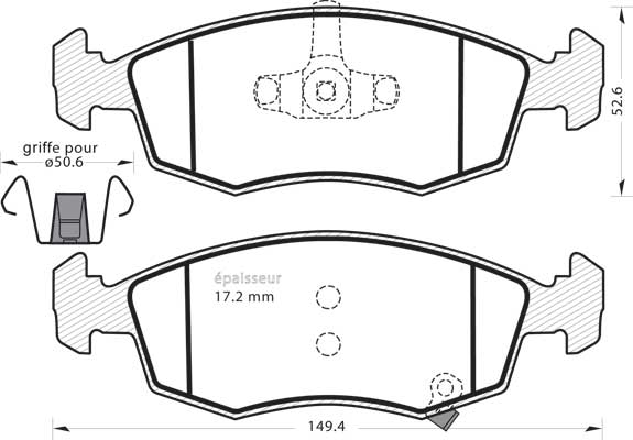 Brake Pad Set, disc brake (1413)