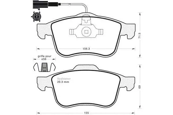 Brake Pad Set, disc brake (826)