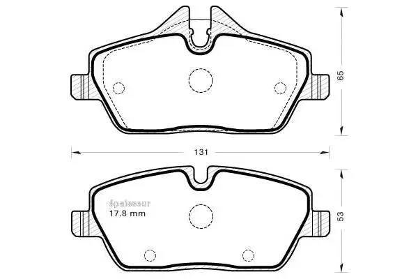 Brake Pad Set, disc brake (1078)