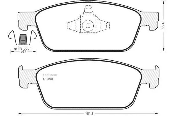 Brake Pad Set, disc brake (1363)