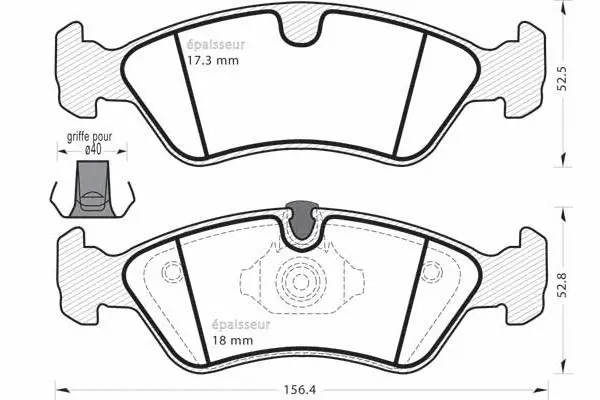 Brake Pad Set, disc brake (415)