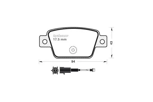 Brake Pad Set, disc brake (1094)