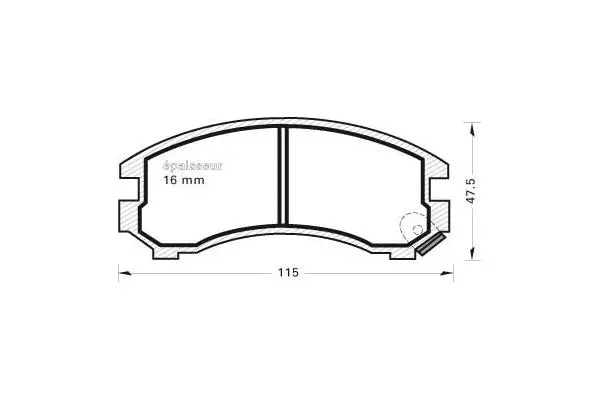 Brake Pad Set, disc brake (263)