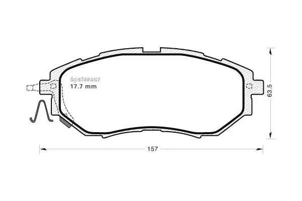 Brake Pad Set, disc brake (956)