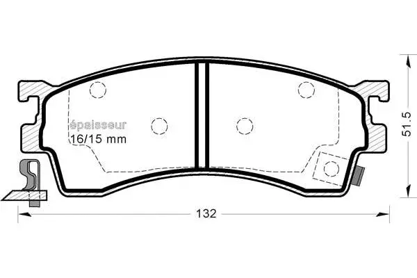 Brake Pad Set, disc brake (496)