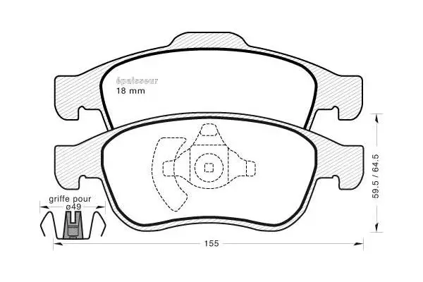 Brake Pad Set, disc brake (965)