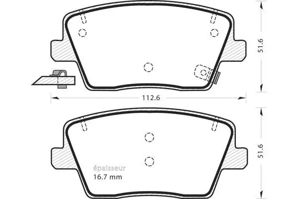 Brake Pad Set, disc brake (1364)