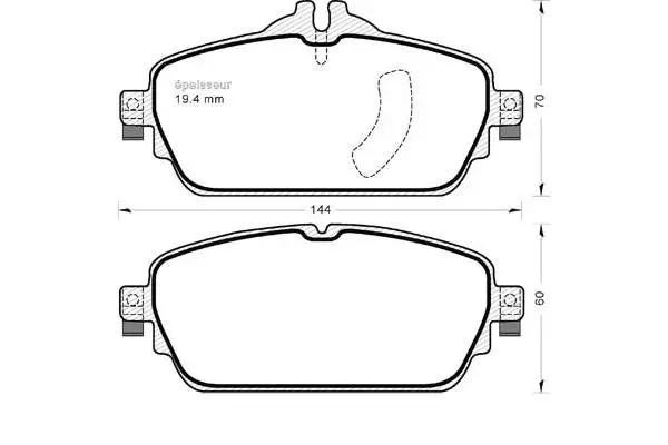 Brake Pad Set, disc brake (1183)